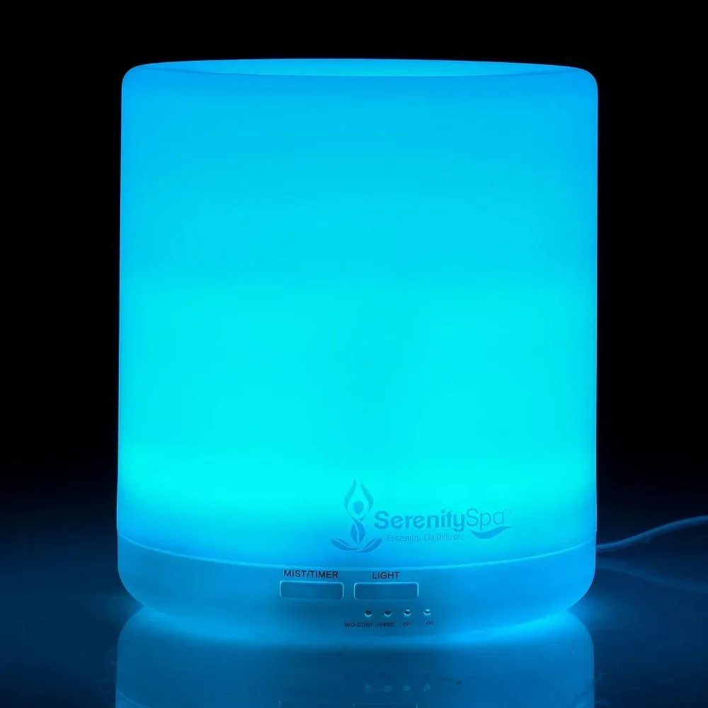 SerenitySpa 400mL Ultrasonic Essential Oil Diffuser LED 7 Color Aromatherapy Set